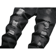 thumbnail image 5 of Boy's Skinny Fit Ripped Destroyed Distressed Fashion Denim Jeans Pants Black 16, 5 of 8
