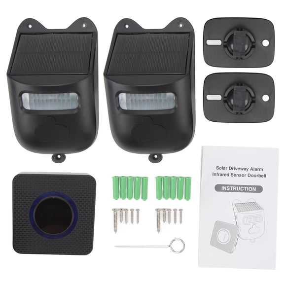 Sistema de alarma de entrada inalámbrico solar, alarma de entrada inalámbrica solar Alarma de entrada inalámbrica Detector de sensor de movimiento Alarma de entrada Alarma de detector de movimiento inalámbrico Diseño aerodinámico