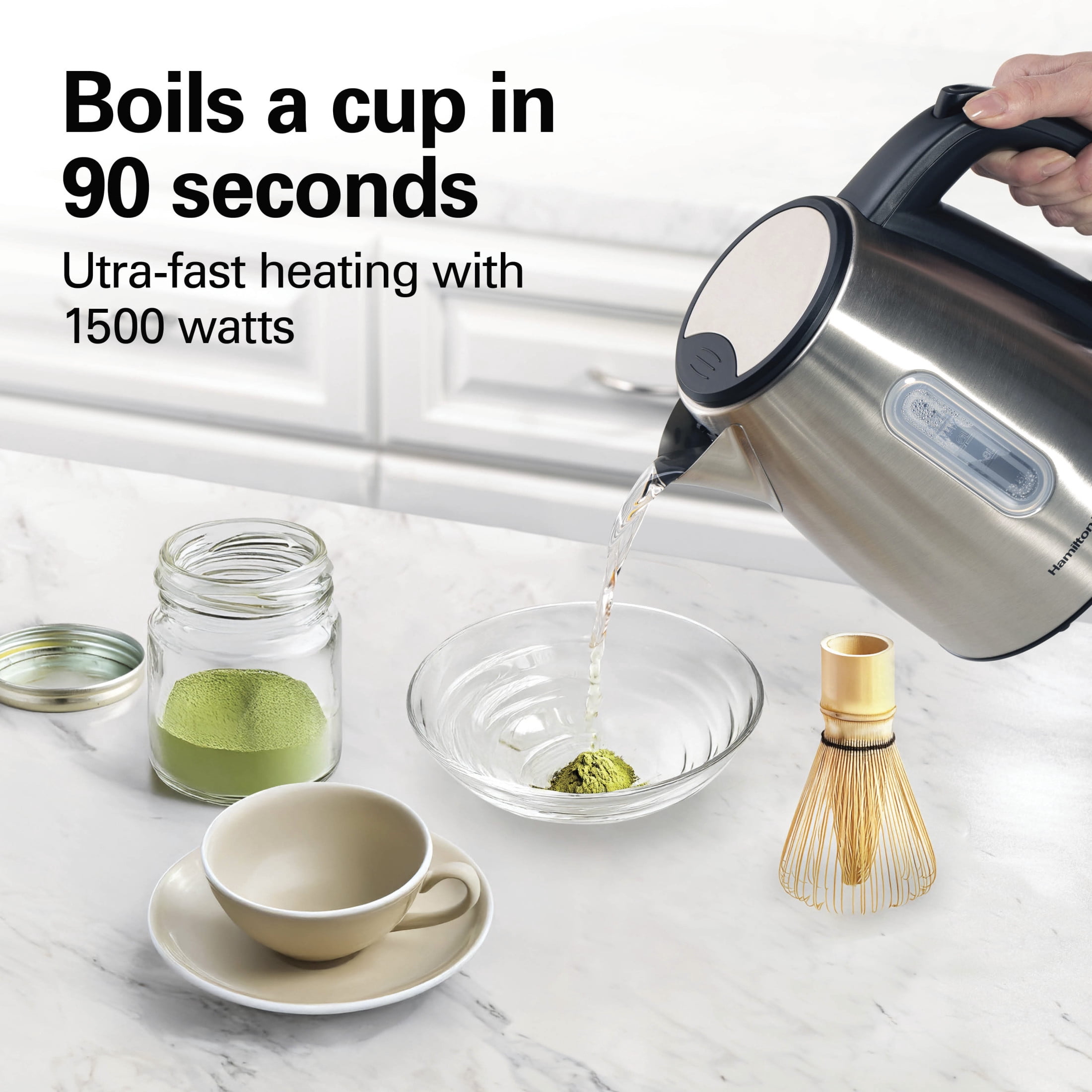 Hamilton Beach Stainless Steel Electric Kettle, Tea & Water Kettle
