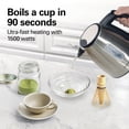 thumbnail image 3 of Hamilton Beach Stainless Steel Electric Kettle, Tea & Water Kettle, 1.2L, with Ultra-Fast Heating & Auto Shutoff, 3 of 11