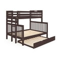 thumbnail image 3 of Bedz King Bunk Beds Twin over Full Mission Style with End Ladder and a Twin Trundle, Dark Cherry, 3 of 9