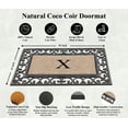thumbnail image 6 of A1HC First Impression Classic Paisley Border Bronze 18 in. x 30 in. Rubber and Coir Monogrammed X Door Mat, 6 of 6