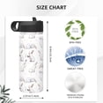 thumbnail image 4 of Yiaed Rabbit Eating Print Water Bottle with Straw Lid, Stainless Steel Double Wall Insulated Water Bottle | Leak-Proof and Spill-Proof Water Bottle, 4 of 8