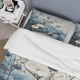 thumbnail image 4 of Designart "Japon Art Blue peaceful Zen Minamlism Landscape II" Floral Bedding Covert Set - Japan Art Blue People Bed Set With 1 Sham, 4 of 6