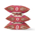 thumbnail image 2 of Pastel Floral Squares Indoor/Outdoor Fabric Pillow with Zip -Hot Pink Gray 20x20, 2 of 4