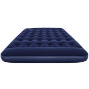 Bestway: Queen Flocked Air Bed - Blue - Inflatable Mattress, 80 x 60 x 8.5, Velvety Sleeping Surface, Coil Beam Support Construction, Indoor-Outdoor