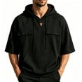 thumbnail image 6 of Qiyinn Men's Short-sleeve Hooded Sweatshirt, 6 of 6