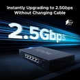 thumbnail image 2 of Conmutador Ethernet TEROW de 5 puertos, 2,5 G, 2,5 Gb, RJ45 Base-T Plug & Play, 2 of 9