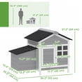 thumbnail image 3 of PawHut Wooden Chicken Coop, Rabbit Hutch with Nesting Box, 36" x 25" x 27", 3 of 10