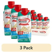 (3 pack) Premier Protein Shake, Cake Batter Delight, 30g Protein, 11 fl oz, 12 Ct