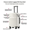 2024 New Durable Large Capacity Luggage Sets Suitcase Front Open USB Charging Men CarryOn