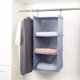thumbnail image 4 of 3 Compartment Wall Mounted Wardrobe Organizer, Hanging Cloth Wardrobe with Folding Iron Frame, 4 of 5
