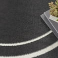 thumbnail image 5 of Nourison Essentials Indoor/Outdoor Black Ivory 4' x round Area Rug, (4 Round), 5 of 11