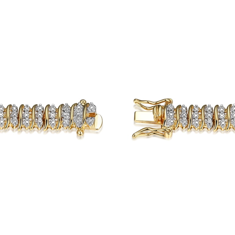 Morgan & Paige Triple Row Diamond Accent Tennis Bracelet photo 2