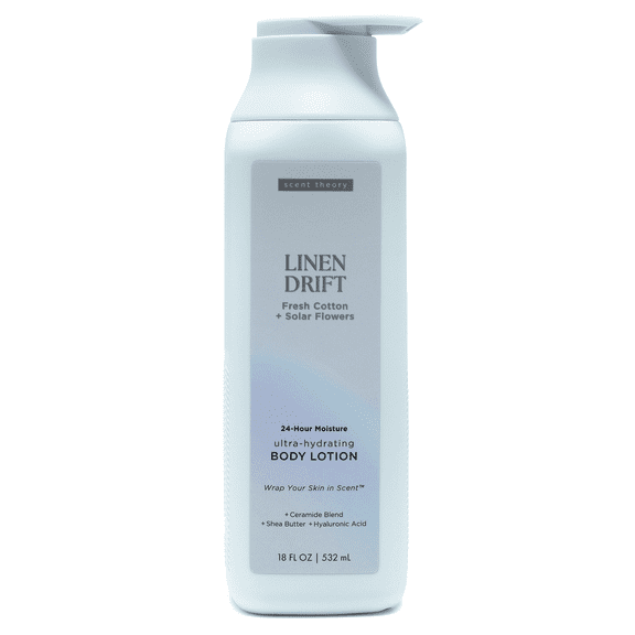Scent Theory Body Lotion with Shea Butter, All Skin Types, Linen Drift, 18 fl oz
