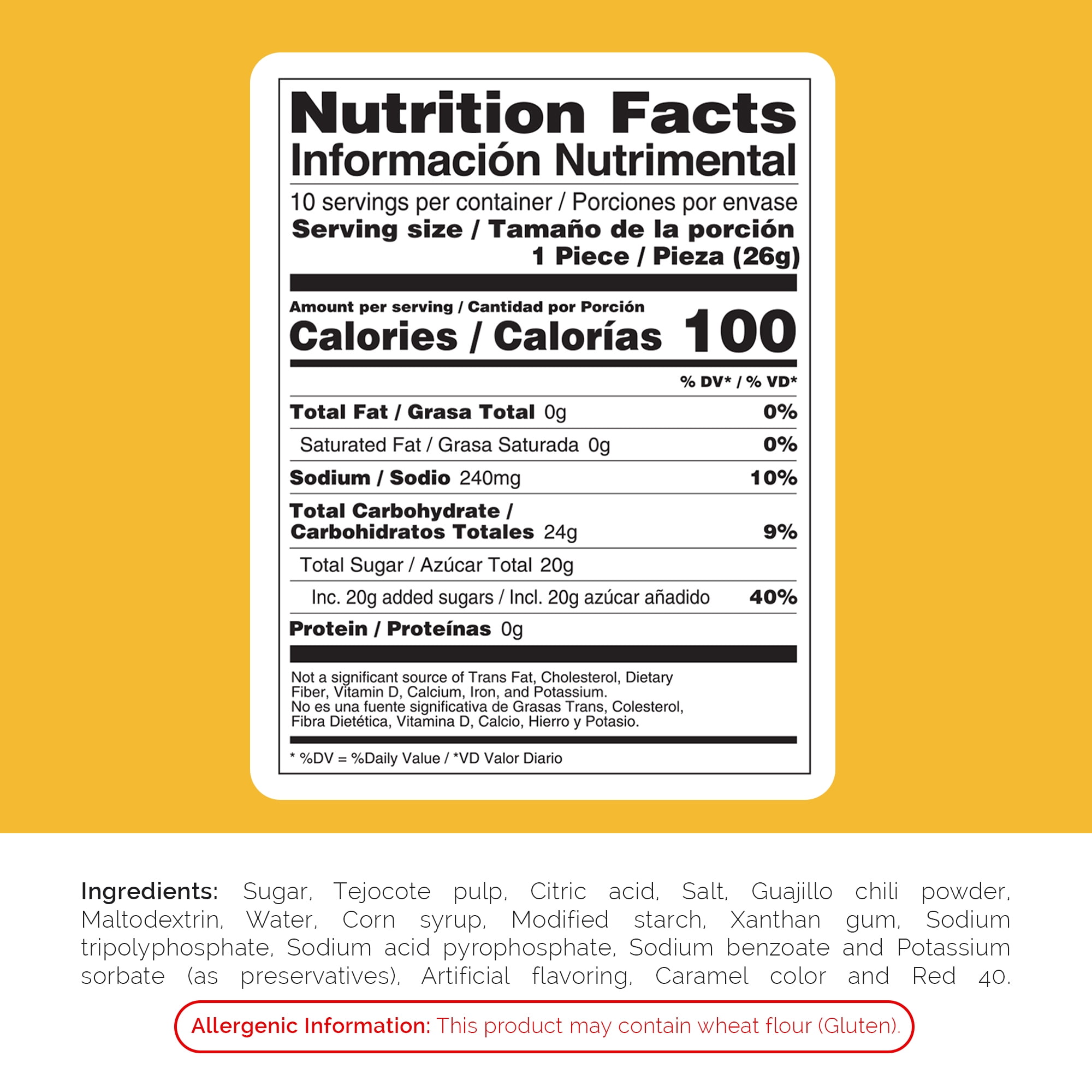 Zumba Pica Tirolo Tamarind Candy Straws, Chewy Mexican Candies, 10 Count