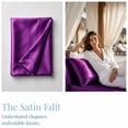 thumbnail image 7 of WVG Satin King Size Sheet Set 4PCS, Luxury Bed Sheets, Silky Fitted Sheet Bedding Set, Breathable Cooling Bed Sheets with 2pcs Pillowcases, Fits Deep Mattress, 7 of 7