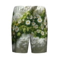 thumbnail image 2 of Lsque Nature Hand Daisies Art Mens Sleep Pajama Shorts,Short Pajama Pants, Cotton Ultra-Soft Knit-Large, 2 of 9