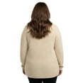 thumbnail image 3 of Turtle Bay New York Women’s Henley Shaker Knit Sweater, Long Sleeve, Button Placket, 3 of 5