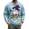 thumbnail image 4 of Hearthz S-5XL Boo Ghost Pumpkin Graphic Men Sweatshirts Waffle Knit Long Sleeve T Shirt Men Halloween Fall Mens Pullover Shirts, 4 of 6