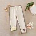 thumbnail image 7 of Posijego Toddler Girls Fleece Lined Leggings Warm Cotton Thick Basic Full Length Bottom Tights Pants for Kids, 7 of 7