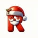 thumbnail image 1 of Seyotauo 2025 Alphabet Ornaments for Christmas Tree, Acrylic Christmas Santa Claus Hat Alphabet Ornaments with White Beard, Red Alphabet Ornaments for Crafting Christmas Tree Decor, 1 of 2