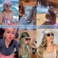 thumbnail image 5 of AWAYTR 35" Large Square Satin Head Scarf - Silk Hair Scarf Square Hair Bandanas Women Head Wraps, 5 of 6