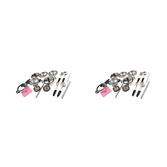 Bewildely Kids Children Kitchen Toys Set Cooking Cookware 2piezas juego de juguetes 20 piezas