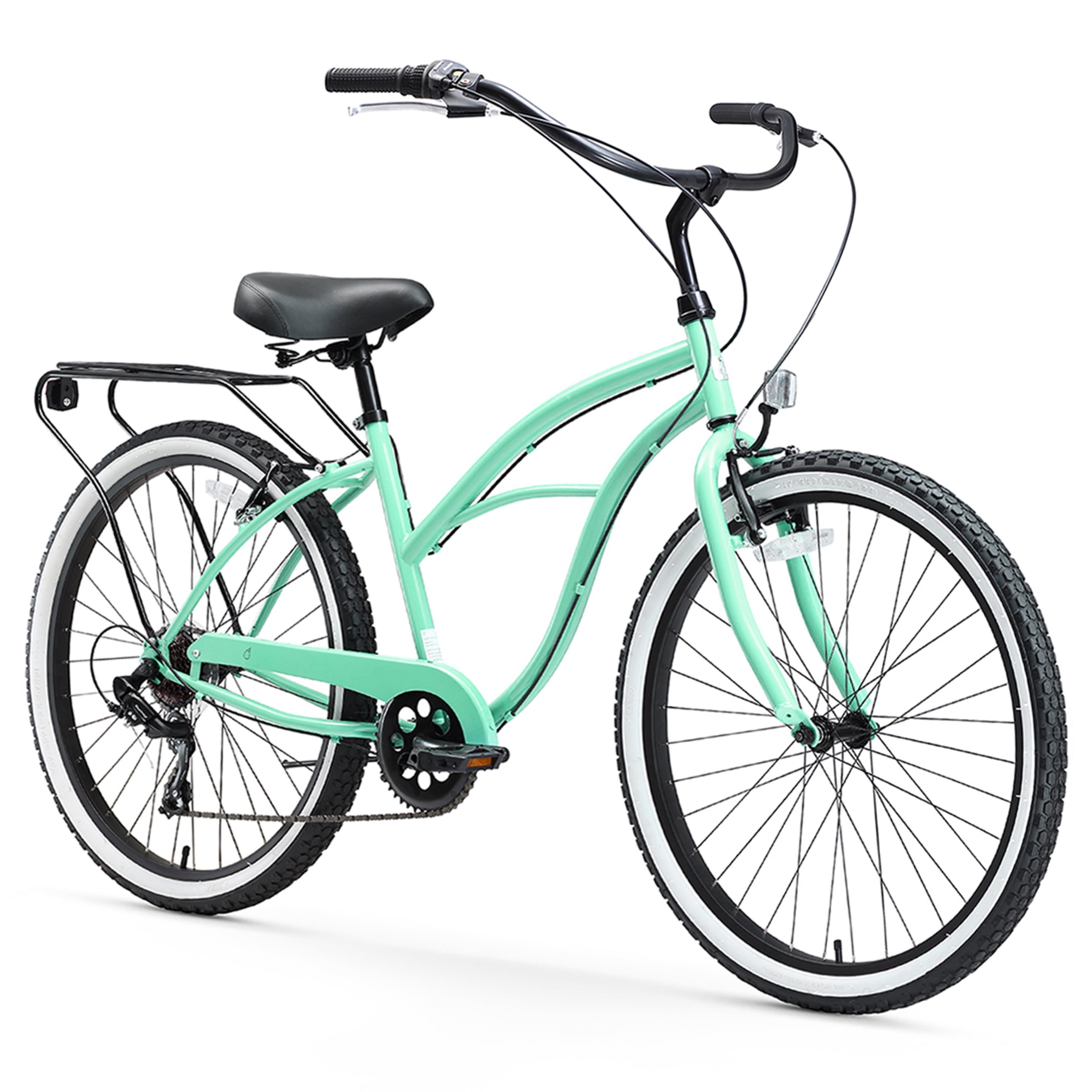 Photo 1 of sixthreezero Around The Block Women's 7-Speed Beach Cruiser Bicycle, 26" Wheels, Mint Green