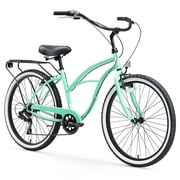 sixthreezero Around The Block Women's 7-Speed Beach Cruiser Bicycle, 26 In. Wheels, Mint Green