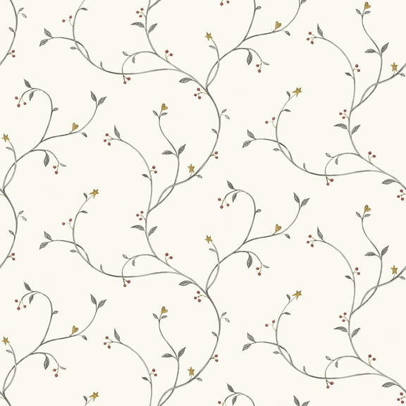 Chesapeake Kurt Black Tin Star Trail Prepasted Non Woven Blend Wallpaper, 20.5-in by 33-ft, 56.4 sq. ft.