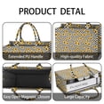 thumbnail image 4 of Large Capacity Tote Bag,Black White Checker Sunflower Pattern Handbag Fashion Luxury Tote Bag,15.7"x13"x 5.1" Inches,Laptop Compatible, 4 of 6