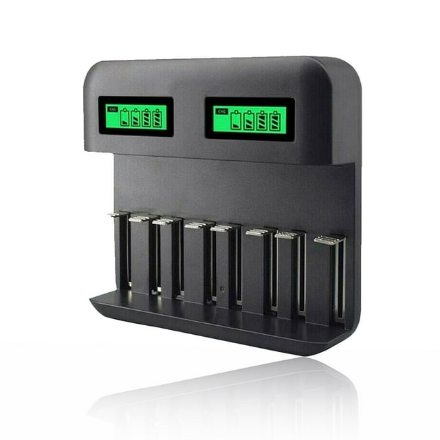 Cateissary de AA/AAA de plástico, interfaz USB portátil de 8 ranuras, 1800mA, protección profesional contra cortocircuitos, adaptador Baterías de general