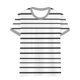 thumbnail image 4 of Ploknplq Elbow Length Tee Shirts for Women,Stripe Shirt,Workout T Shirts for Women,Spring Round Neck Stripe Splicing Loose Short Sleeve T Shirt,Oversized Shirts for Women,Graphic Tee Gray M, 4 of 4