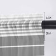 thumbnail image 5 of Gradient Grey Striped Valance Curtains for Kitchen/Living Room/Bathroom/Bedroom Window, Rod Pocket Small Topper Half Short Window Curtains Voile Sheer Scarf, Simple Farm Stripes Minimalist 42"x12", 5 of 8