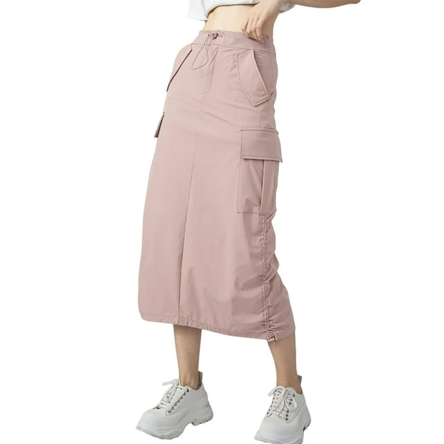 B91xZ Jupe Ligne A pour Femmes Décontractée Ample Taille Haute Imprimé à Carreaux, Rouge m