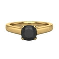 thumbnail image 4 of Black Diamond Engagement Ring for Women Solitaire Cushion 14K Gold 0.42 carat (Black, AAA), 4 of 5