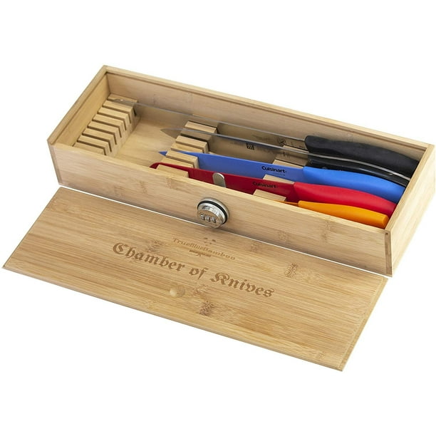 In Drawer Bamboo Chef Knives/Kitchen Knives Organizer Box with Kid