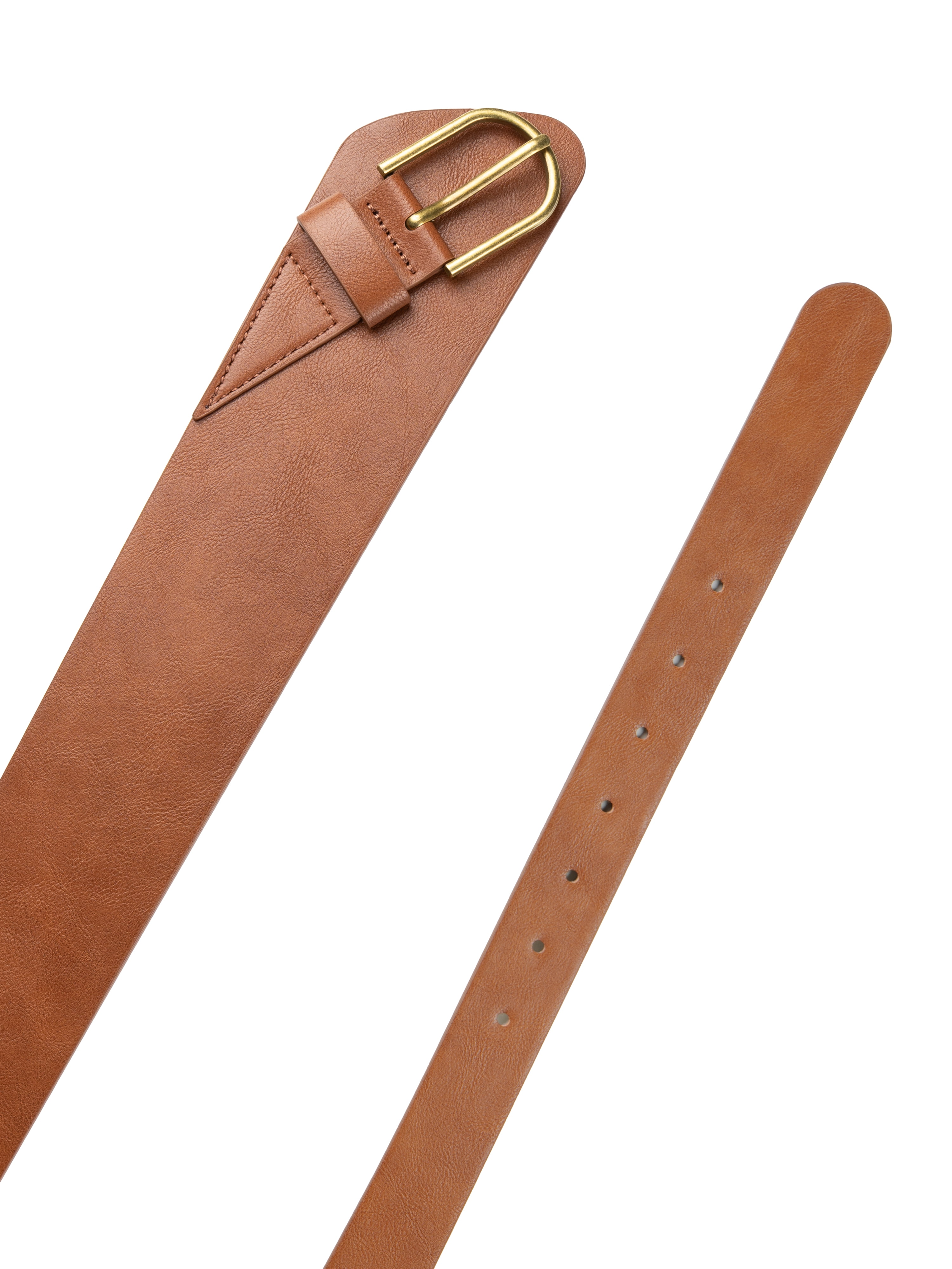 No Boundaries Women's & Women's Plus Off Waist Belt, Cognac
