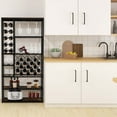 thumbnail image 3 of Costway Industrial Wine Rack Multi-purpose Freestanding Bakers Rack with Glass Holder, 3 of 10
