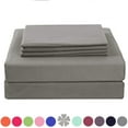 thumbnail image 2 of Topcobe Solid Color Bed Sheet Set for Adults Teens, Full Size Dark Gray, 2 of 7