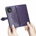thumbnail image 6 of iPhone 11 Pro Max Wallet Case 6.5", Mandala Premium PU Leather Flip Stand Protective Cover with Card Slots Secure Magnetic, Purple, 6 of 7