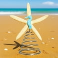 thumbnail image 5 of Simulation Starfish Tree Topper Ornament With Iron Spring Base, Hand-Carved 3D Ocean Patterns For Ocean Aesthetics, Festive Atmosphere Decoration For Christmas Tree Seaside, 5 of 6