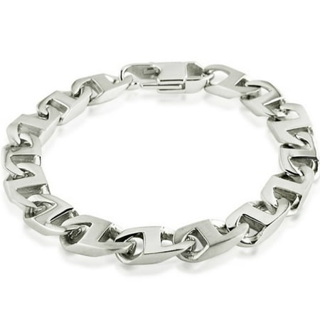 Men's Stainless Steel Mariner Chain Link Bracelet (8 1/2 inches ...