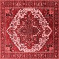thumbnail image 1 of Ahgly Company Machine Washable Indoor Square Oriental Red Industrial Area Rugs, 6' Square, 1 of 4
