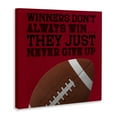 thumbnail image 4 of Winners Never Give Up Canvas Wall Art, design by Marcus Prime, 4 of 8