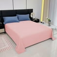 thumbnail image 5 of Solid Color Bed Sheet Set in Soft Cotton, Household Bedding for Twin Size Beds, Dormitory or Home Use, Plain and Minimalist Bed Linen, 5 of 5