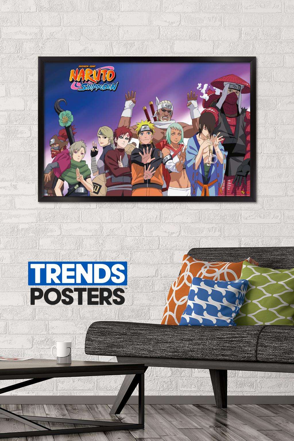 Naruto - Together Wall Poster, 22.375" x 34", Framed