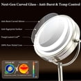 thumbnail image 3 of 8.5-inch large illuminated makeup mirror with 1x/10x true HD magnification, dimmable light, and 360° rotating seamless dressing mirror., 3 of 9