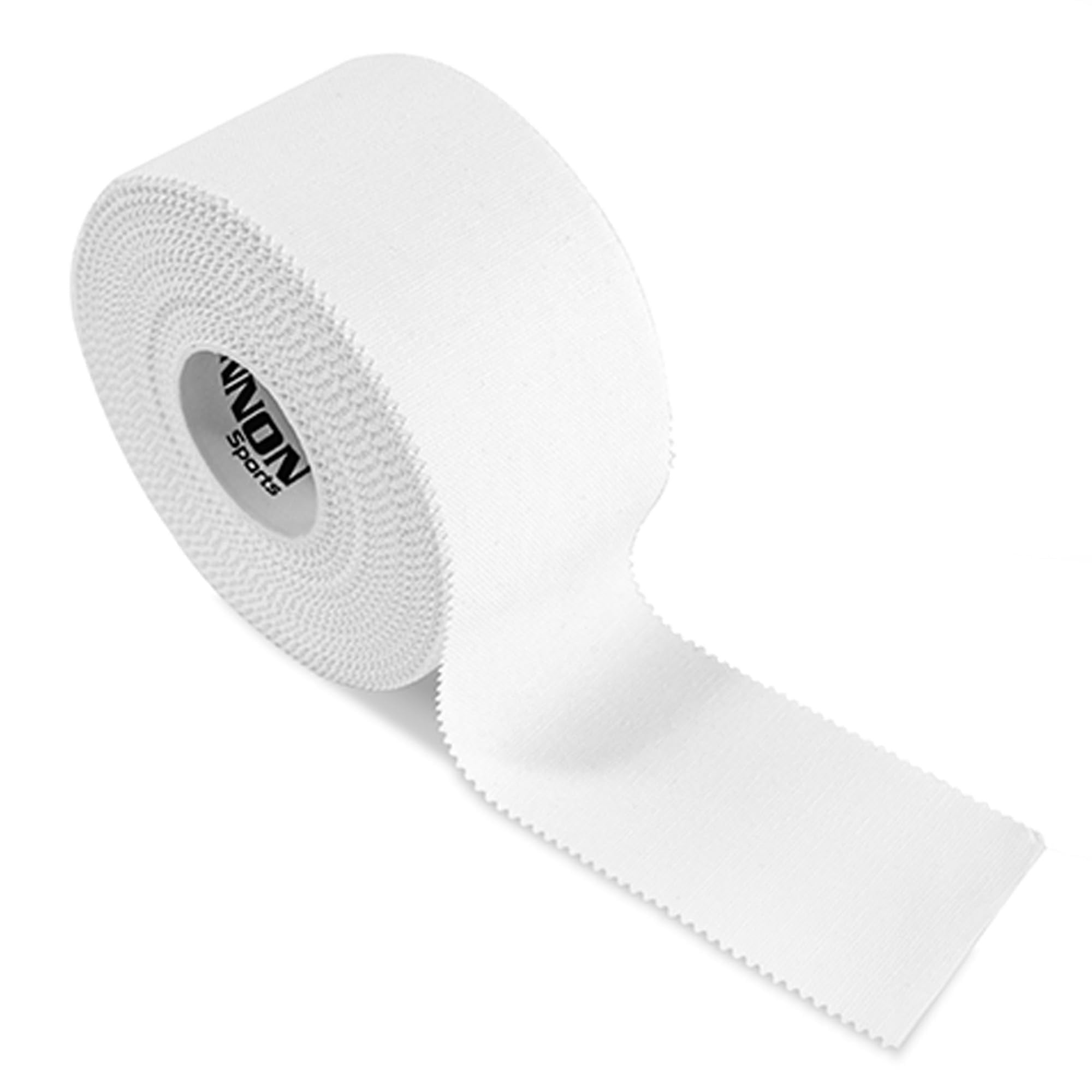 Cannon Sports Premium Athletic Tape - 1.5” x 45 Feet Per Roll - Easy Tear, No Sticky Residue, Very Strong, Hypoallergenic and Latex Free Sports Tape for Athletes and Trainers – Bulk 12 Pack (White)